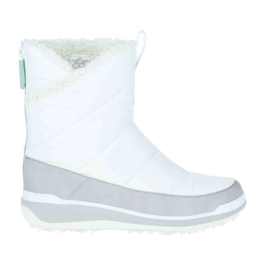 Bottes Merrell Snowcreek Sport Mid Zip Polar Waterproof Blanche Femme | Z.S.AJRJ